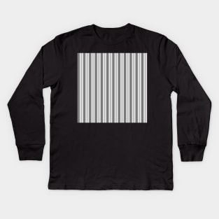 Soft Greys - Asymmetric Stripes Kids Long Sleeve T-Shirt